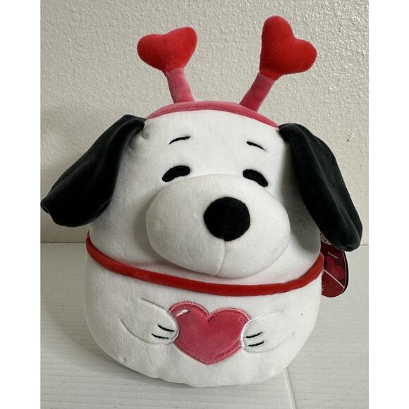 Squishmallow 8” Snoopy Valentines Day 23’ Kellytoy Holiday Peanuts BNWT Wear Tag - Picture 1 of 6
